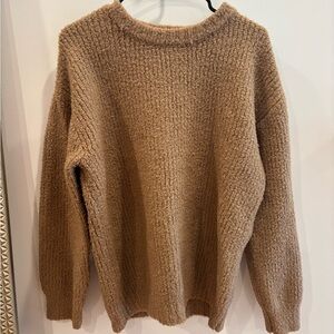 Cozy Tan Crew Neck Sweater